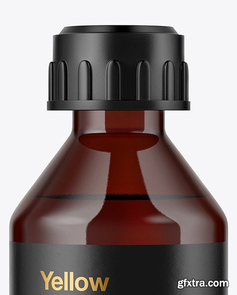Amber Glass Bottle Mockup 48522