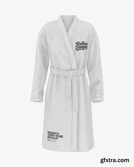 Women\'s Terry Robe Mockup - Front View 48513