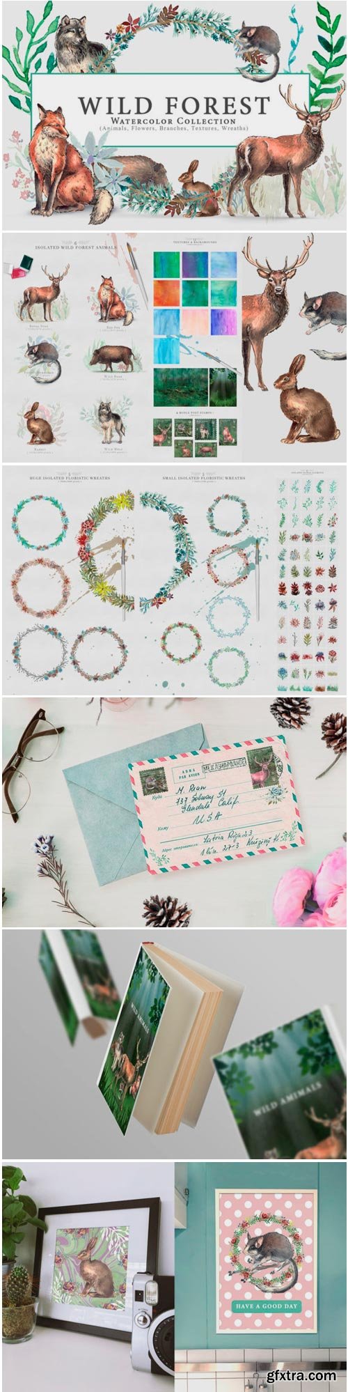 Wild Forest Watercolor Collection 1764681