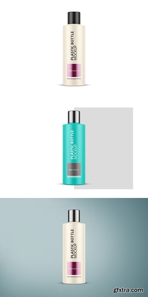 Tall Plastic Cosmetic Bottle Mockup 288940649