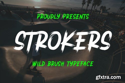 Strokers - Wild Brush Typeface