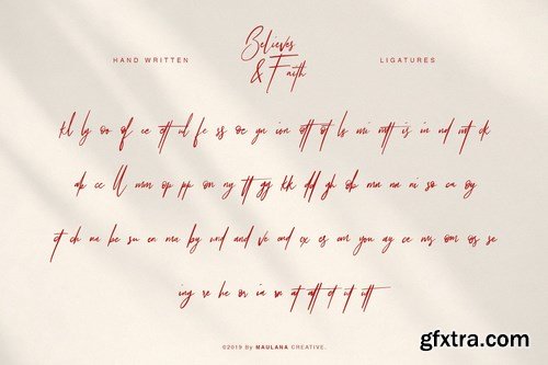 Believes And Faith Font