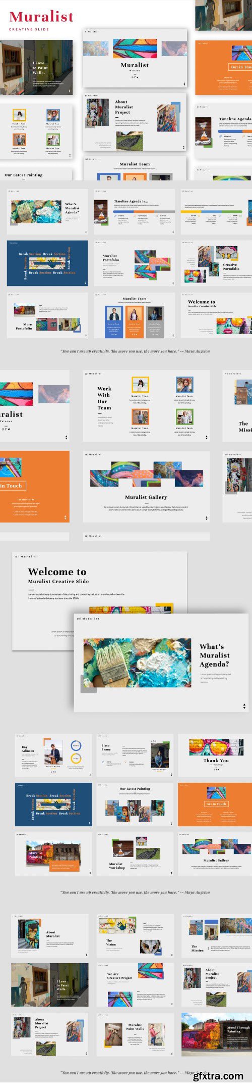 Muralist Creative Powerpoint, Keynote and Google Slides