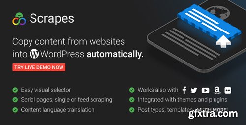 Scrapes v2.0.0 - Automatic Web Content Crawler & Auto Post Plugin for WordPress - NULLED Scrapes v2.0.0 - Automatic Web Content Crawler & Auto Post Plugin for WordPress - NULLED
