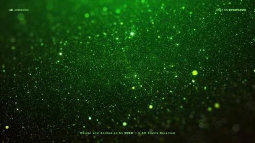 Udemy - Green Particles Background 4K