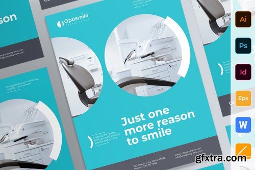 Dental Clinic Poster Flyer Business Card Brochure Bifold Trifold