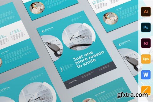 Dental Clinic Poster Flyer Business Card Brochure Bifold Trifold