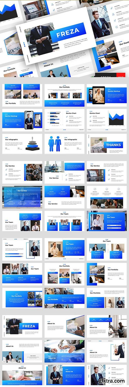 Freza - Pitch Deck PowerPoint Template Freza - Pitch Deck PowerPoint Template