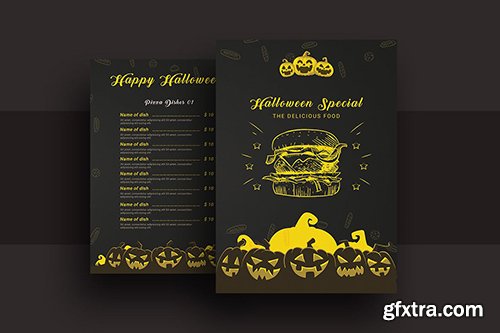 Halloween Special Restaurant Food Menu V-2