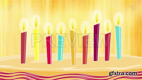 9th Birthday Animated Candles Background 205477