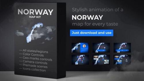 Udemy - Norway Map - Kingdom of Norway Map Kit