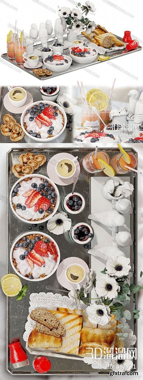 Breakfast 02 3d model