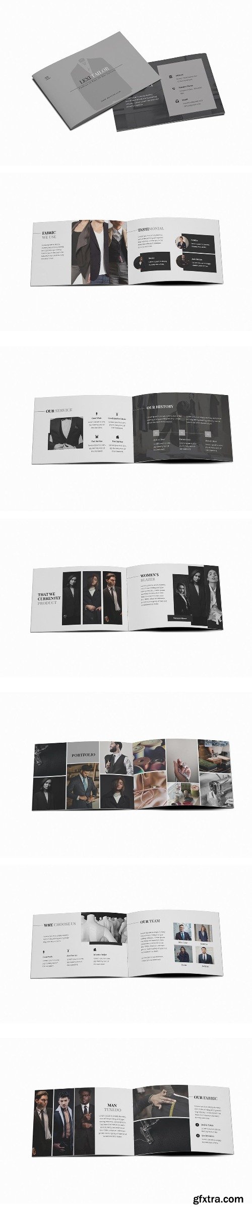Custom Fashion Tailor A5 Brochure Template Custom Fashion Tailor A5 Brochure Template