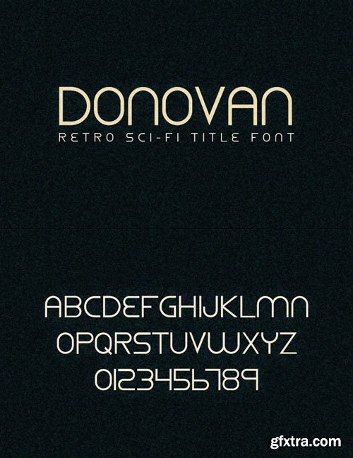 Donovan - Retro Sci-Fi Title Font Donovan - Retro Sci-Fi Title Font