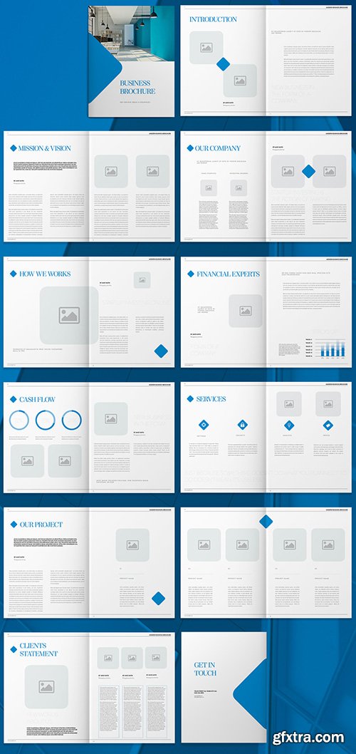 Blue Brochure Layout with Graphic Diamond Acc 270677692 Blue Brochure Layout with Graphic Diamond Acc 270677692