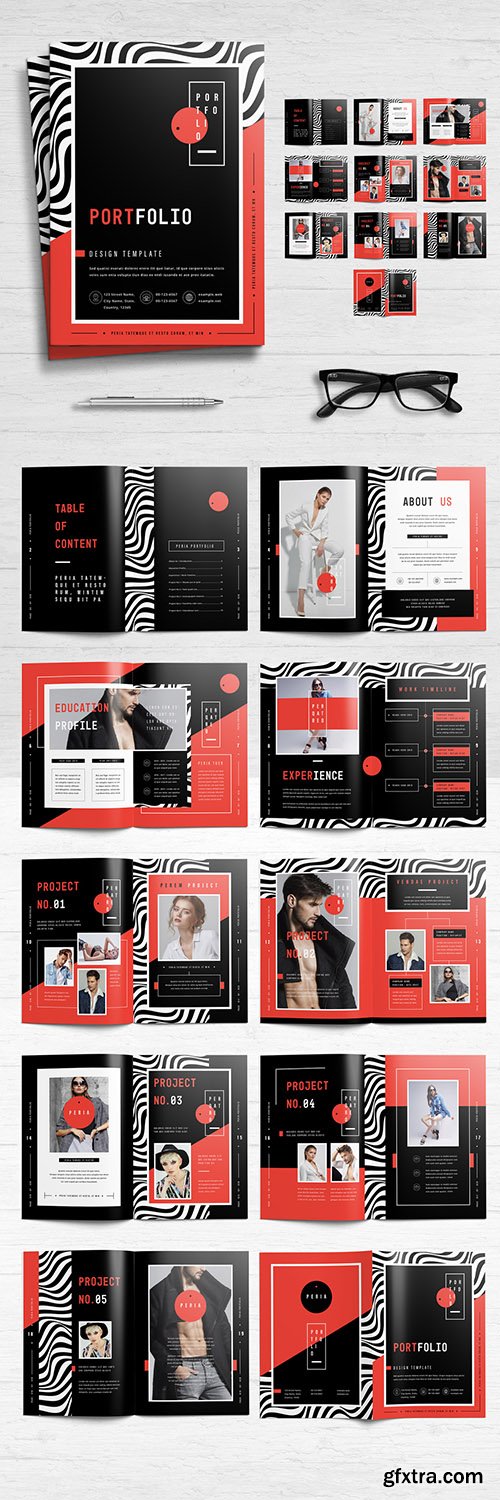 Portfolio Layout with Red and Black Accents 278814167 Portfolio Layout with Red and Black Accents 278814167