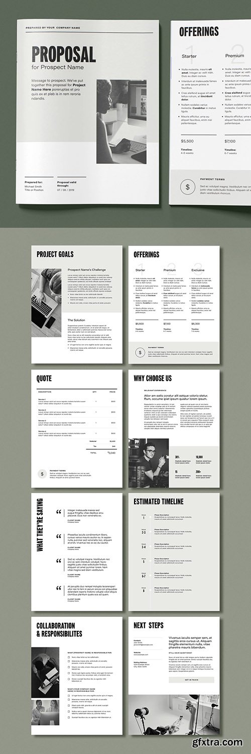 Minimalist Project Proposal Layout with Pastel Accents 279028547