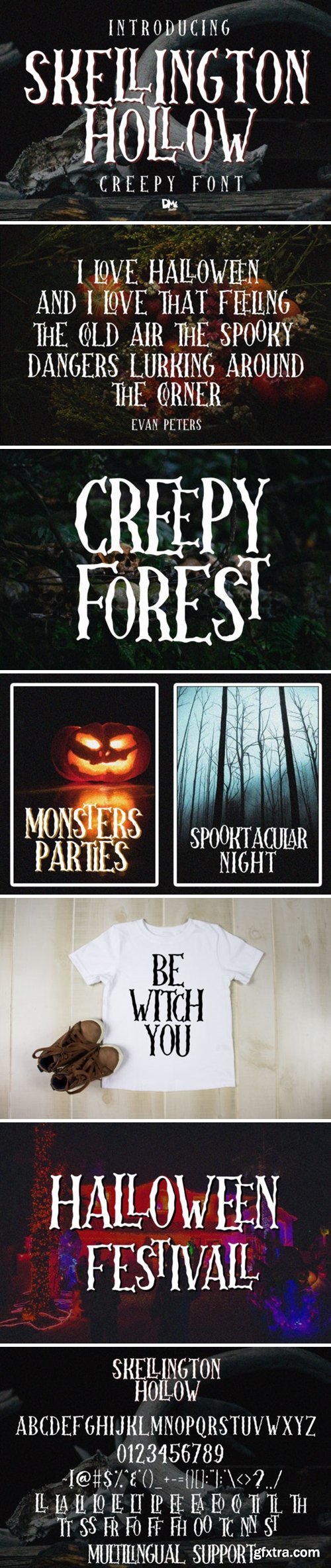 Skellington Hollow Font