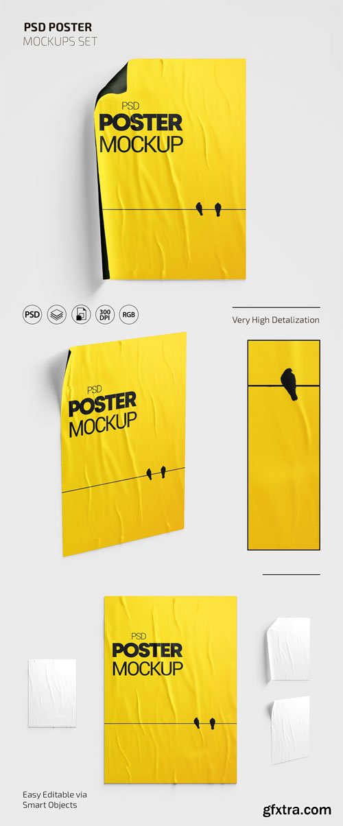 Poster - 3 PSD Mockups Poster - 3 PSD Mockups