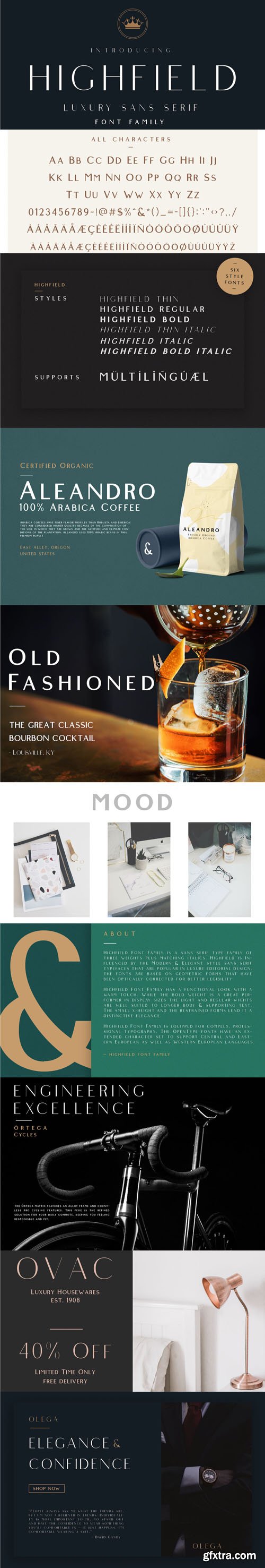 Highfield - Luxury Sans Serif Font (2-Weight)