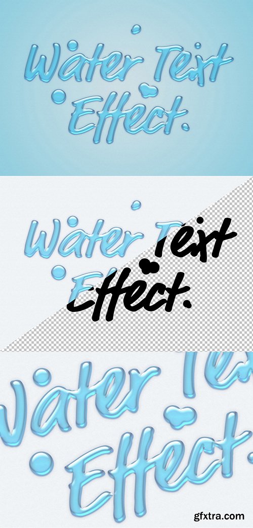 Blue Liquid Text Effect Mockup 279237180