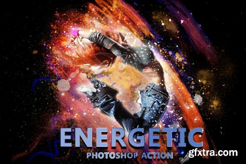 CreativeMarket - 4 in 1 Abstract Art Photoshop Action 4046990