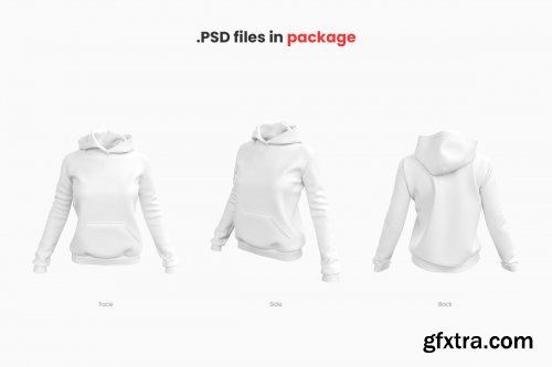 CreativeMarket - Realistic Women Hoodie Mockup 4001397