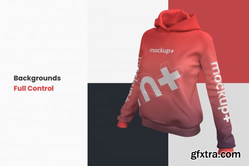 CreativeMarket - Realistic Women Hoodie Mockup 4001397