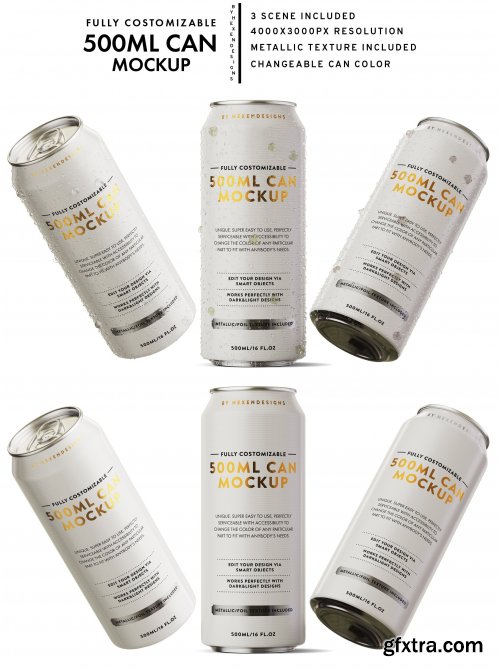 CreativeMarket - 500ML CAN MOCKUP 4061188