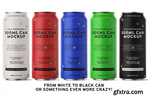 CreativeMarket - 500ML CAN MOCKUP 4061188
