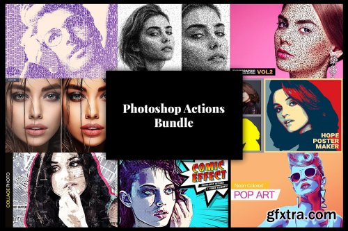 CreativeMarket - Photoshop Actions Bundle 8 in 1 3755796