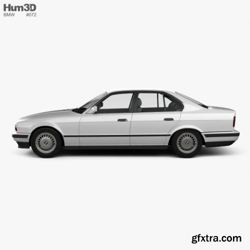 BMW 5 Series sedan (E34) 1993 3D model