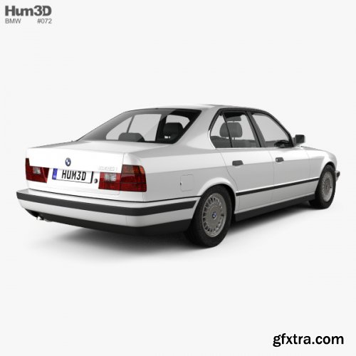 BMW 5 Series sedan (E34) 1993 3D model