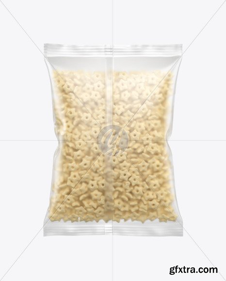 Matte Bag With Corn Stars Cereal Mockup 49800