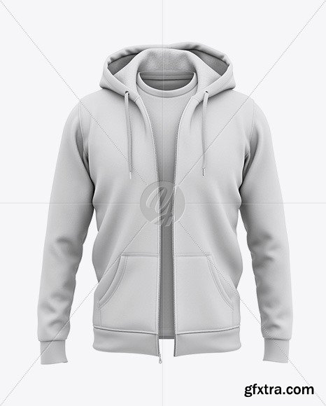 Full-Zip Hooded Sweatshirt - Front View 48808