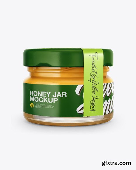 Glass Jar with Honey Mockup 49817