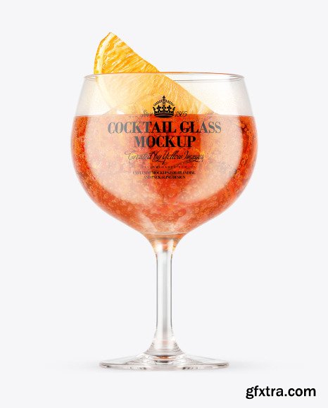 Red Cocktail Glass Mockup 49827
