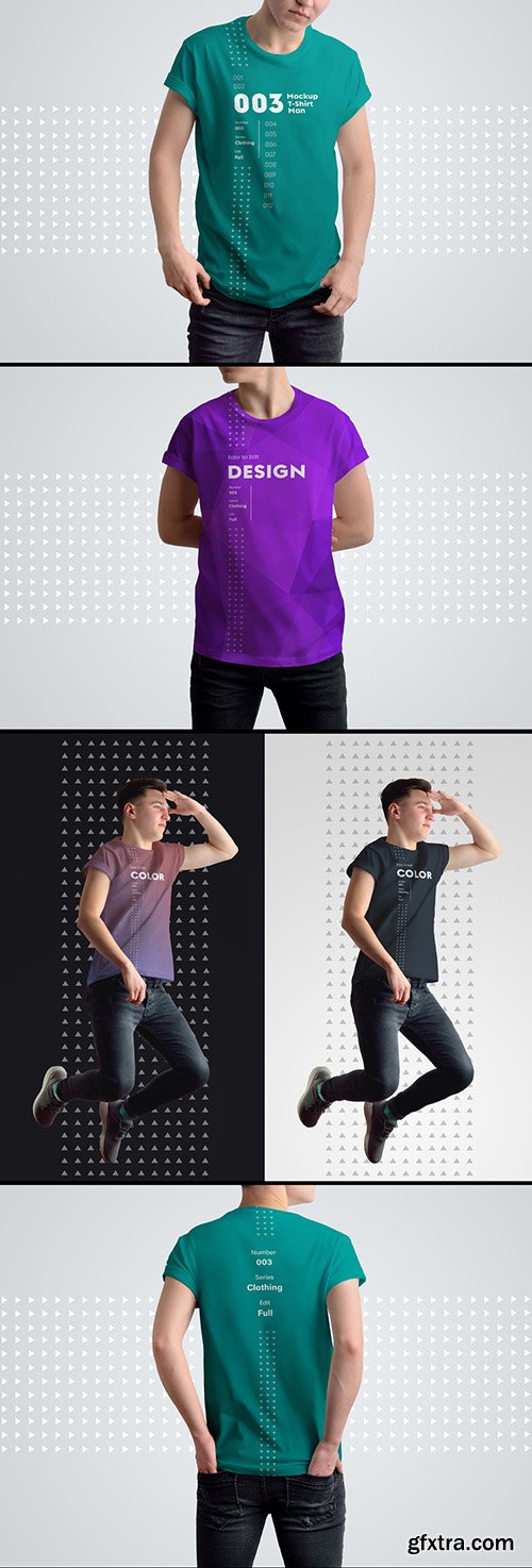 T-Shirt Mockup with 4 Views 280085339
