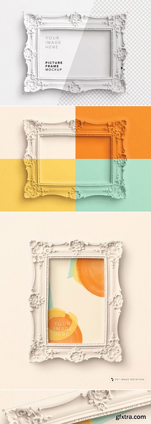 Ornate Picture Frame Mockup 278818153