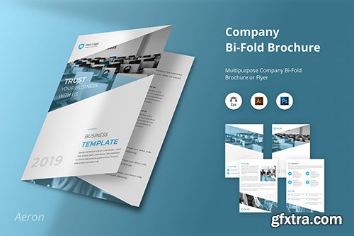 Aeron - Company Bi-Fold Brochure Flyer Template