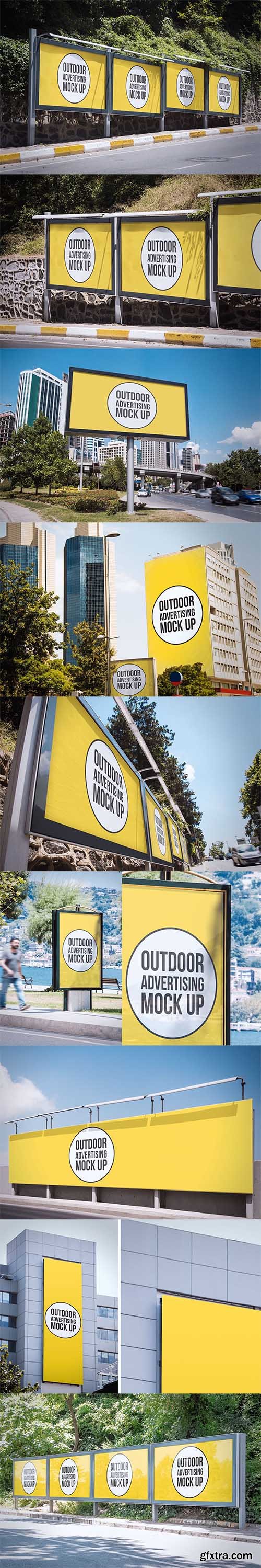 Outdoor Advertisement Mockup Template Outdoor Advertisement Mockup Template