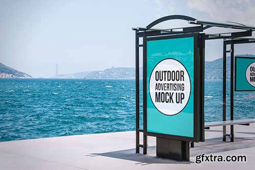 Outdoor Advertisement Mockup Template #6 Outdoor Advertisement Mockup Template #6