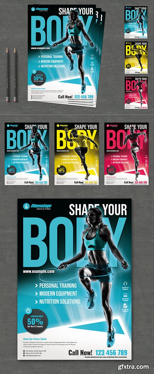 Fitness Flyer Layout 239874933