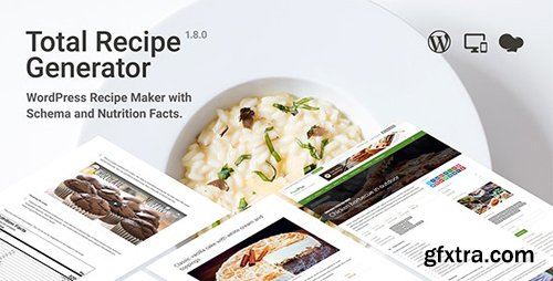 CodeCanyon - Total Recipe Generator v1.8.0 - WordPress Recipe Maker with Schema and Nutrition Facts - 19410410