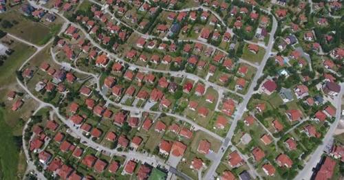 Aerial View of Houses in Zlatibor, Serbia - PG9DSE5