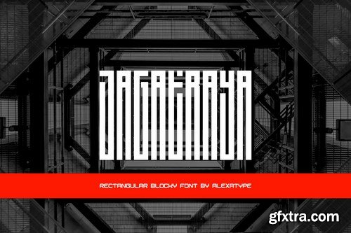 Jagatraya - Rectangular Tall Blocky Font Jagatraya - Rectangular Tall Blocky Font