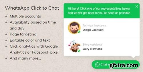 CodeCanyon - WhatsApp Click to Chat Plugin for WordPress v2.2.5 - 20248537 CodeCanyon - WhatsApp Click to Chat Plugin for WordPress v2.2.5 - 20248537