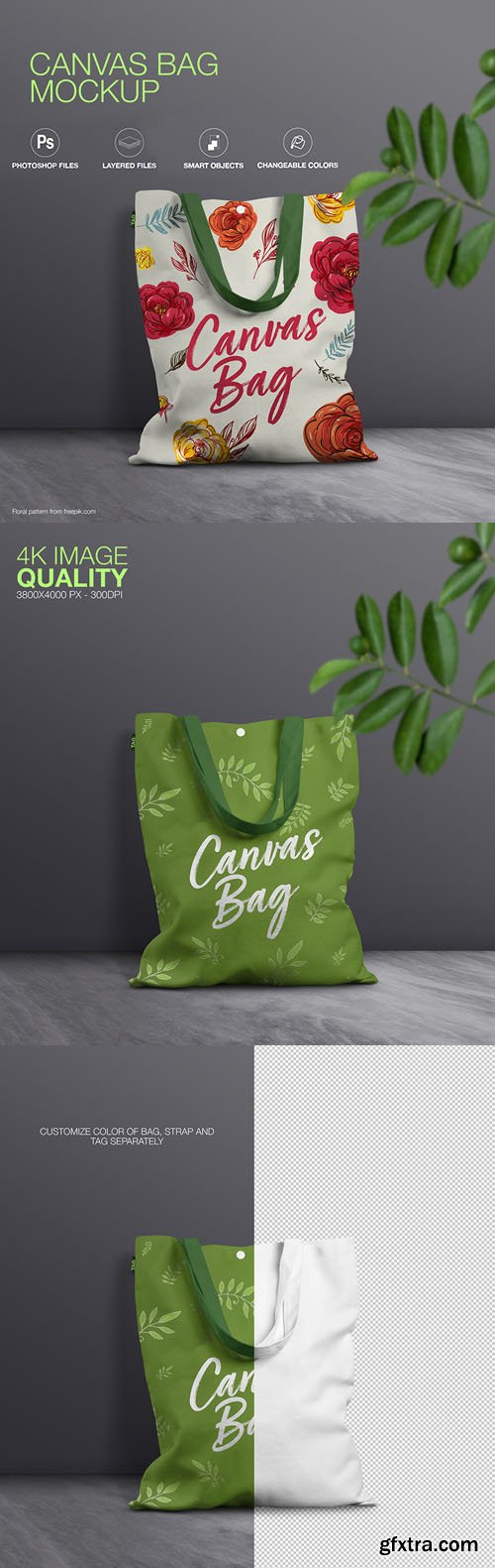 Canvas Bag PSD Mockup Template Canvas Bag PSD Mockup Template