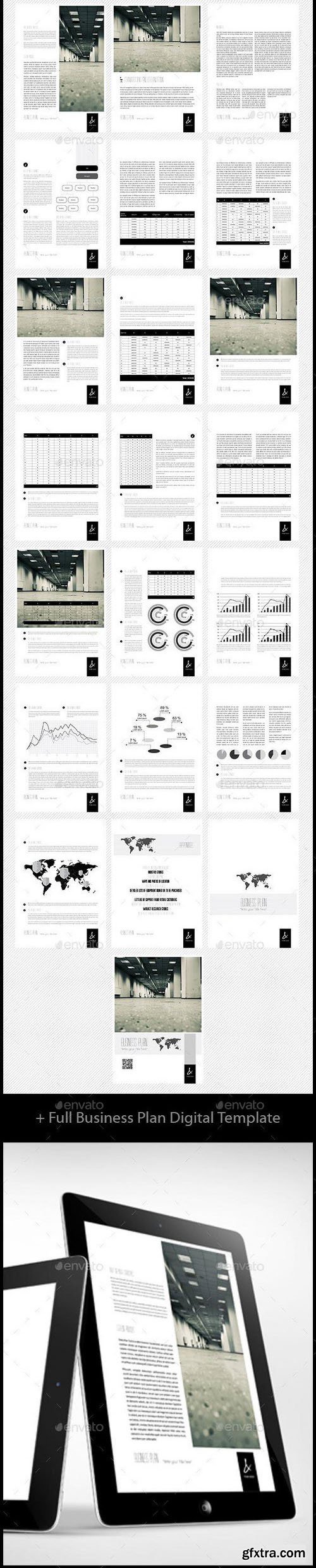 GR - Full Business Plan Digital InDesign A4 Template (Re-Up)