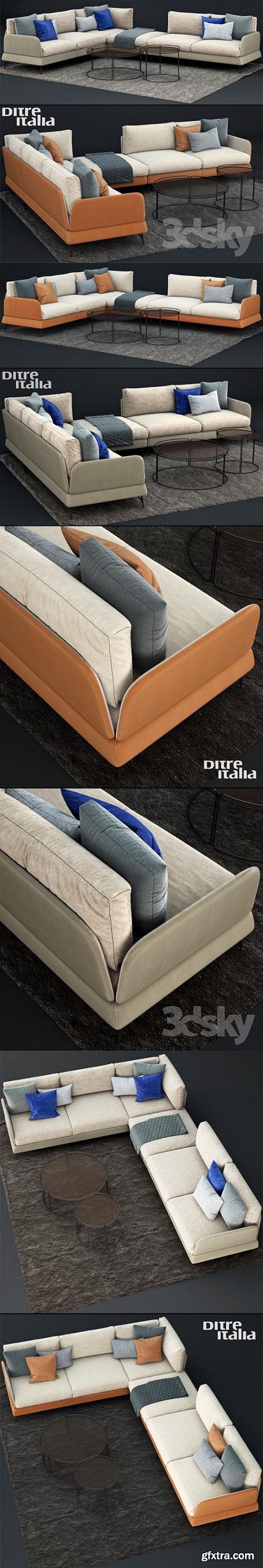 Ditre Italia JASPER Canape 3d model Ditre Italia JASPER Canape 3d model